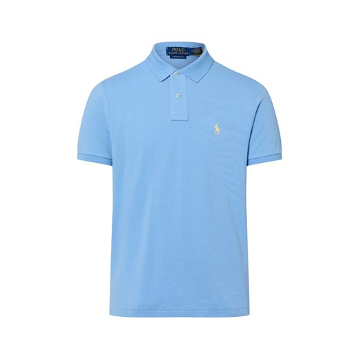 Polo Ralph Lauren Męska koszulka polo Mężczyźni Bawełna jasnoniebieski jednolity ze sklepu vangraaf w kategorii T-shirty męskie - zdjęcie 187613935