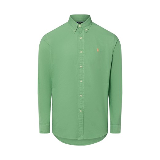 Polo Ralph Lauren Męska koszula casual Mężczyźni Regular Fit Bawełna groszkowy jednolity ze sklepu vangraaf w kategorii Koszule męskie - zdjęcie 187613956