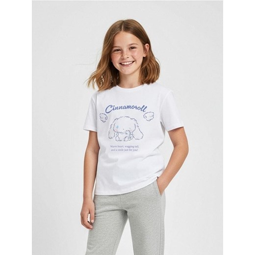 Sinsay - Bawełniana koszulka Cinnamoroll - biały ze sklepu Sinsay w kategorii Bluzki dziewczęce - zdjęcie 187615378