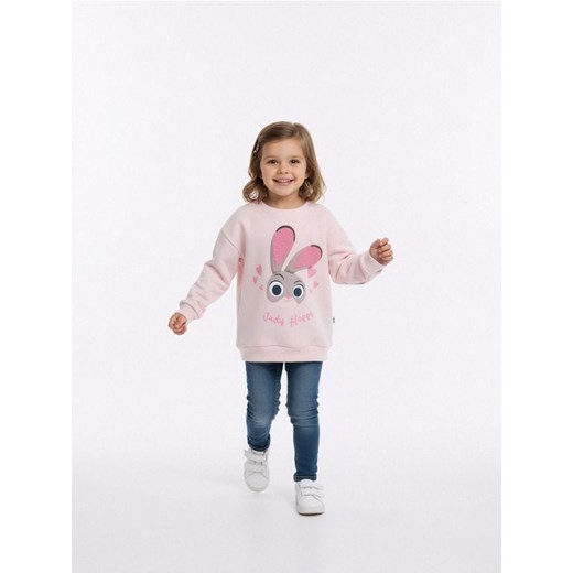 Sinsay - Bluza crewneck z nadrukiem Disney Zwierzogród - różowy ze sklepu Sinsay w kategorii Bluzy dziewczęce - zdjęcie 187615398