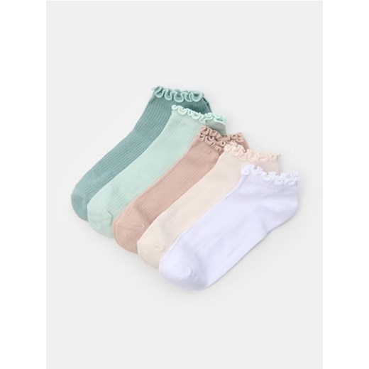 Sinsay - Skarpetki z ozdobną falbanką 5 pack - wielobarwny ze sklepu Sinsay w kategorii Skarpetki damskie - zdjęcie 187615406