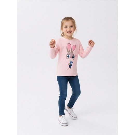 Sinsay - Koszulka z długimi rękawami Disney Zwierzogród - różowy ze sklepu Sinsay w kategorii Bluzki dziewczęce - zdjęcie 187615427
