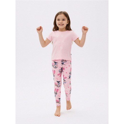 Sinsay - Legginsy ze wzorem Disney Zwierzogród - różowy ze sklepu Sinsay w kategorii Spodnie dziewczęce - zdjęcie 187615478