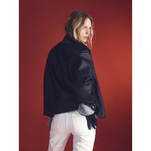 Reserved - Wełniano-skórzane rękawiczki - czarny ze sklepu Reserved w kategorii Rękawiczki damskie - zdjęcie 187616636