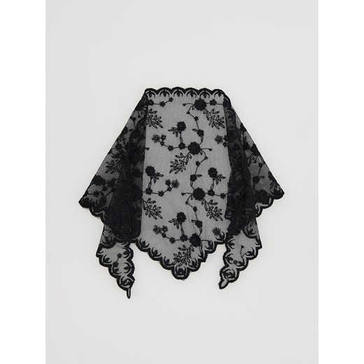 Reserved - Koronkowy szal - czarny ze sklepu Reserved w kategorii Szaliki i chusty damskie - zdjęcie 187616639