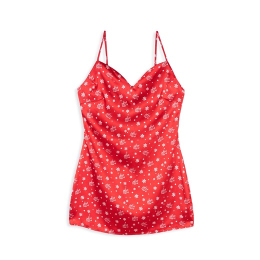 GATE Satynowa koszula nocna z nadrukiem 34 ze sklepu gateshop w kategorii Koszule nocne - zdjęcie 187616909