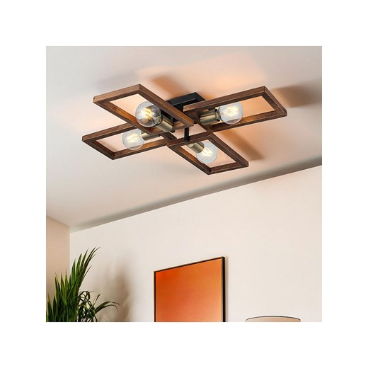 Opviq Lampa sufitowa w kolorze brązowo-czarnym - 70 x 11 cm ze sklepu Limango Polska w kategorii Oświetlenie - zdjęcie 187617389