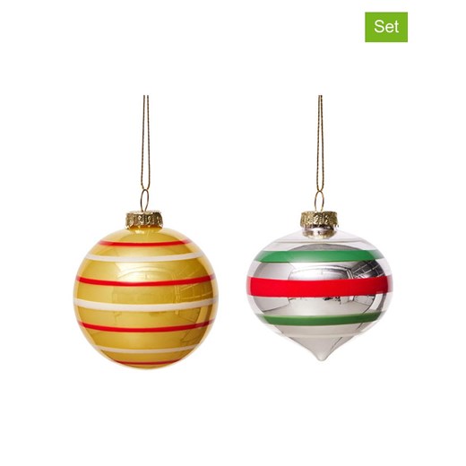 OYOY living design Bombki (2 szt.) ze wzorem ze sklepu Limango Polska w kategorii Dekoracje bożonarodzeniowe - zdjęcie 187617476