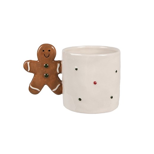 Clayre &amp; Eef Kubek w kolorze biało-jasnobrązowym - 325 ml ze sklepu Limango Polska w kategorii Dzbanki i zaparzacze - zdjęcie 187617718