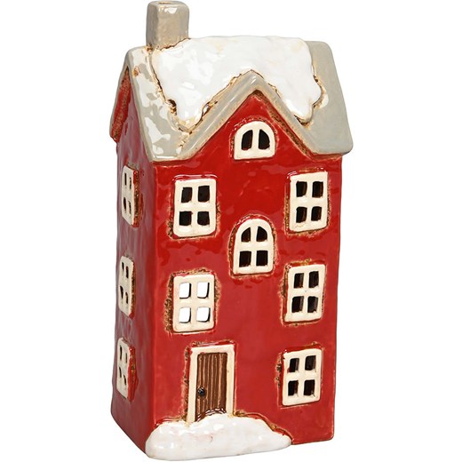 POSIWIO Świecznik &quot;House&quot; w kolorze czerwonym - 12 x 25 x 9,5 cm ze sklepu Limango Polska w kategorii Świeczniki - zdjęcie 187617758