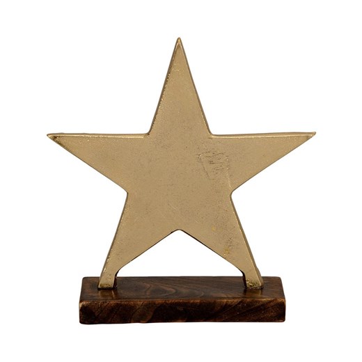 POSIWIO Figurka dekoracyjna &quot;Star&quot; w kolorze złotym - 21 x 21,5 x 6 cm ze sklepu Limango Polska w kategorii Dekoracje - zdjęcie 187617765