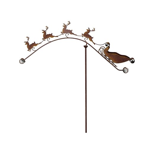 POSIWIO Dekoracja &quot;Sleigh with deer&quot; w kolorze brązowym - 84 x 115 cm ze sklepu Limango Polska w kategorii Dekoracje i akcesoria ogrodowe - zdjęcie 187617767