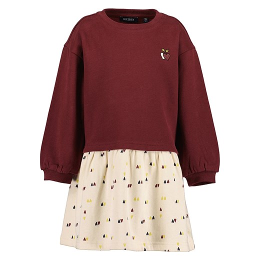 Blue Seven Sukienka dresowa w kolorze czerwono-beżowym ze sklepu Limango Polska w kategorii Sukienki dziewczęce - zdjęcie 187617875