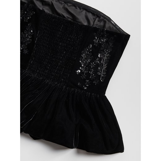 Reserved - Top z cekinami - czarny Reserved L Reserved