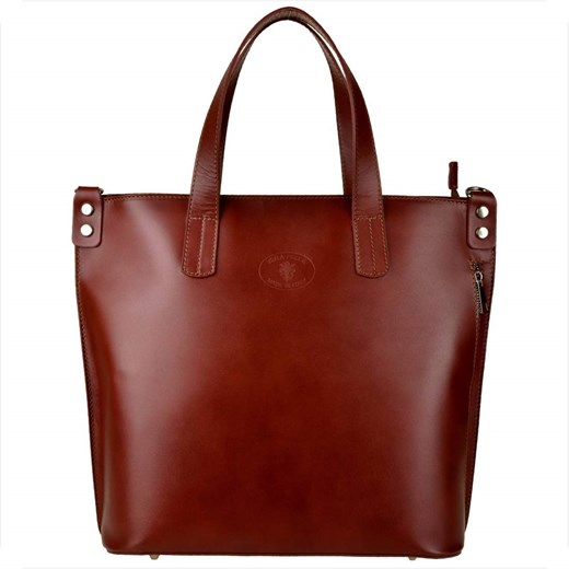 Vezze torba skórzana  shopper bag koniak xl ze sklepu melon.pl w kategorii Torby Shopper bag - zdjęcie 187618656