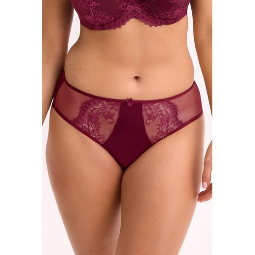 Gaia 1313P Jovana figi z koronkowym panelem bordowy ze sklepu kontri.pl w kategorii Majtki damskie - zdjęcie 187618999