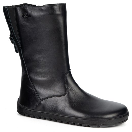 Kozaki barefoot Vivian skórzane do połowy łydki zimowa podeszwa zero drop czarne licowe ze sklepu butyolivier w kategorii Botki - zdjęcie 187619626