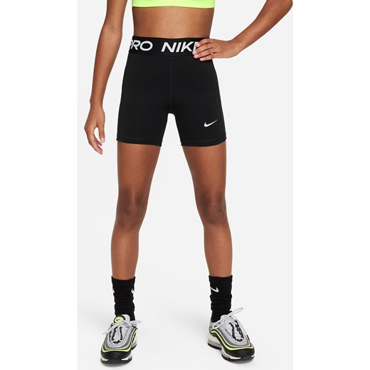 Spodenki dla dziewcząt Dri-FIT Nike Pro Leak Protection: Period - Czerń ze sklepu Nike poland w kategorii Spodenki dziewczęce - zdjęcie 187619719