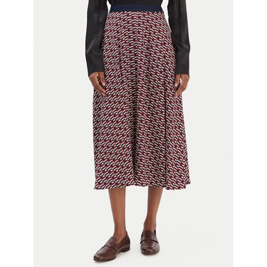 Tommy Hilfiger Spódnica trapezowa WW0WW49373 Bordowy Regular Fit ze sklepu MODIVO w kategorii Spódnice - zdjęcie 187620599