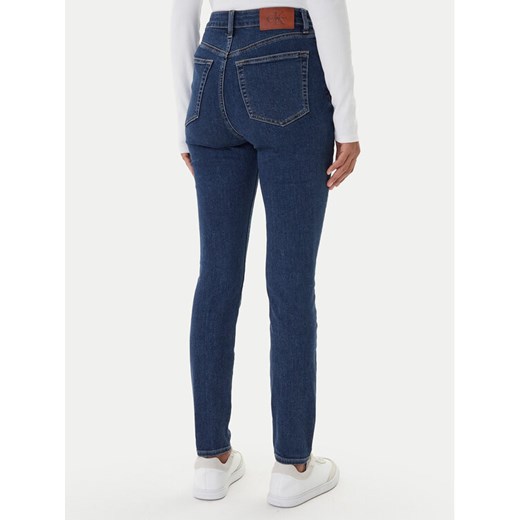 Calvin Klein Jeans Jeansy LV047E611G Granatowy Skinny Fit ze sklepu MODIVO w kategorii Jeansy damskie - zdjęcie 187620619