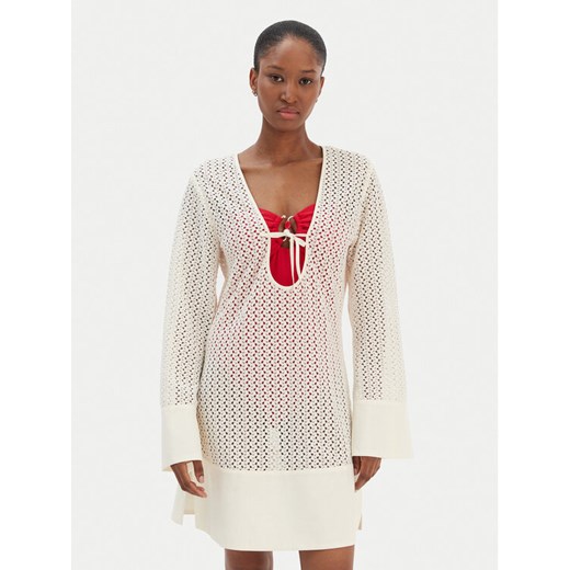 Seafolly Sukienka plażowa 55529-CU Beżowy Regular Fit ze sklepu MODIVO w kategorii Odzież plażowa - zdjęcie 187622669