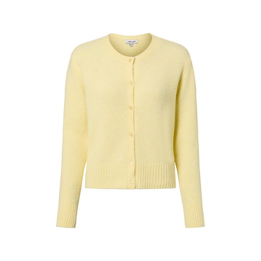 More & More Kardigan damski z zawartością wełny Kobiety Sztuczne włókno cytrynowy jednolity ze sklepu vangraaf w kategorii Swetry damskie - zdjęcie 187623217
