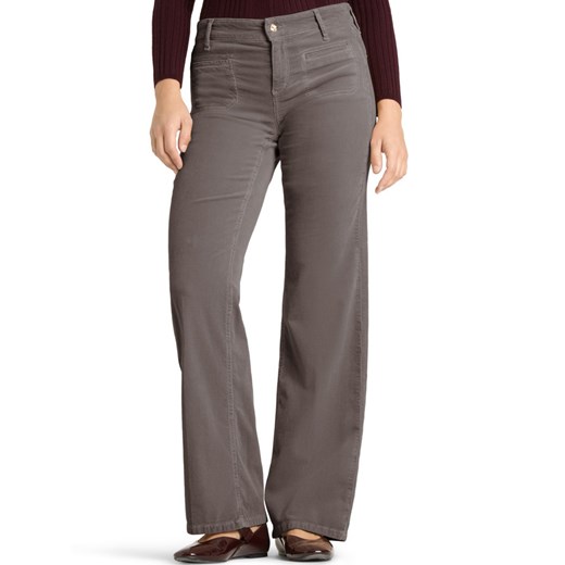 Cambio Damskie spodnie sztruksowe - Tess Kobiety Bawełna taupe jednolity ze sklepu vangraaf w kategorii Spodnie damskie - zdjęcie 187623219