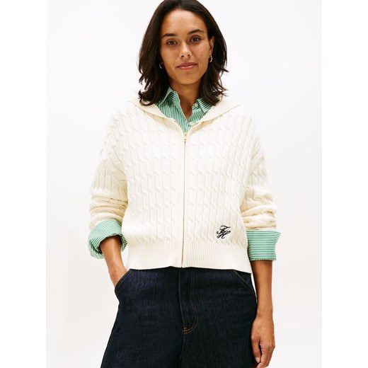 Tommy Hilfiger Kardigan damski Kobiety Bawełna écru jednolity ze sklepu vangraaf w kategorii Swetry damskie - zdjęcie 187623225