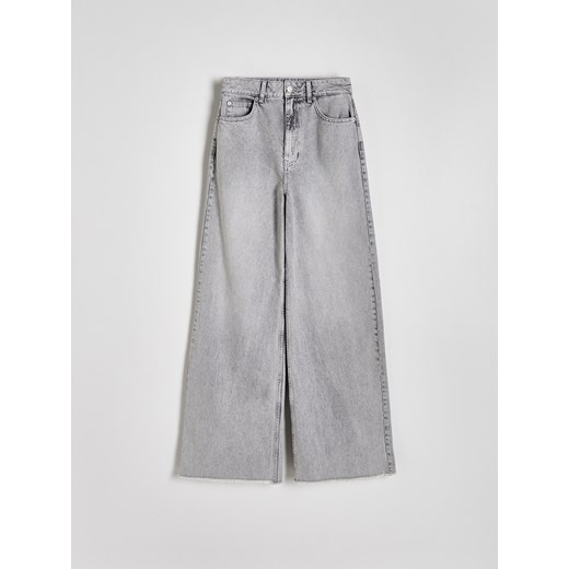 Reserved - Jeansy wide leg - szary Reserved 38 okazja Reserved