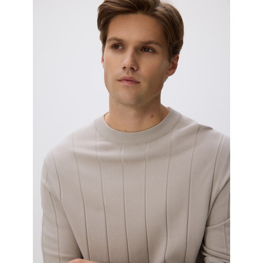 Reserved - Sweter z wiskozą - beżowy Reserved M Reserved