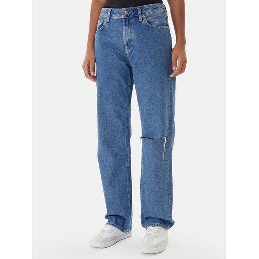 Calvin Klein Jeans Jeansy LV047E609G Granatowy Regular Fit ze sklepu MODIVO w kategorii Jeansy damskie - zdjęcie 187623658