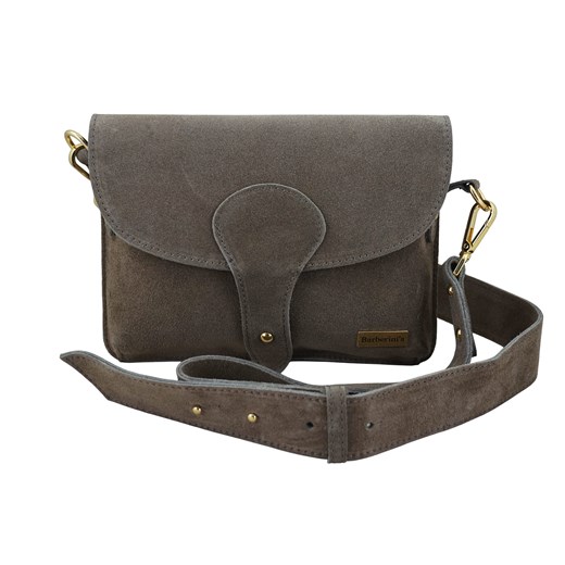 Zamszowa listonoszka na szerokim pasku - Beżowa ciemna ze sklepu butyolivier w kategorii Listonoszki - zdjęcie 187623839