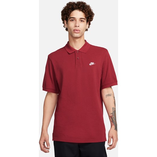 Męska koszulka polo z krótkim rękawem Nike Club - Czerń ze sklepu Nike poland w kategorii T-shirty męskie - zdjęcie 187623975