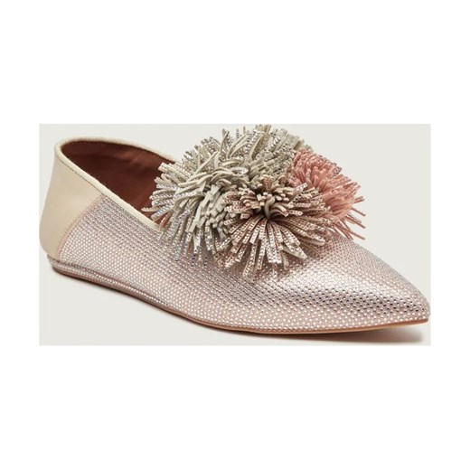 Kurt Geiger Baleriny POM POM POINT | z dodatkiem skóry ze sklepu Gomez Fashion Store w kategorii Balerinki - zdjęcie 187624038