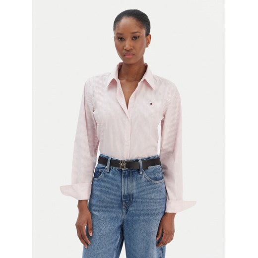 Tommy Hilfiger Koszula Ess WW0WW47169 Różowy Regular Fit ze sklepu MODIVO w kategorii Koszule damskie - zdjęcie 187625908
