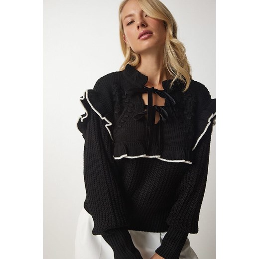 Happiness Istanbul Sweter w kolorze czarnym ze sklepu Limango Polska w kategorii Swetry damskie - zdjęcie 187626407