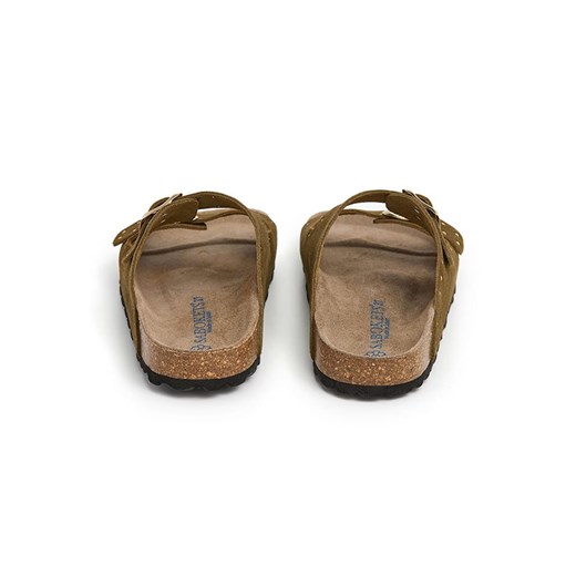 SABOKETS Skórzane klapki w kolorze khaki Sabokets 42 okazyjna cena Limango Polska