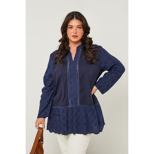 Curvy Lady Tunika w kolorze granatowym ze sklepu Limango Polska w kategorii Bluzki damskie - zdjęcie 187626806