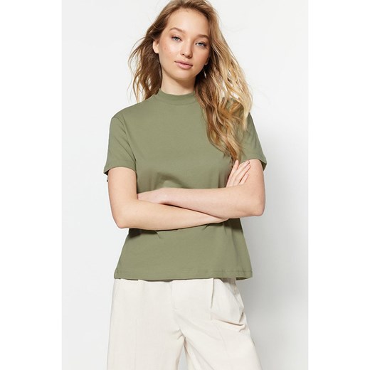 trendyol Koszulki (2 szt.) w kolorze oliwkowo-brązowym ze sklepu Limango Polska w kategorii Bluzki damskie - zdjęcie 187627085