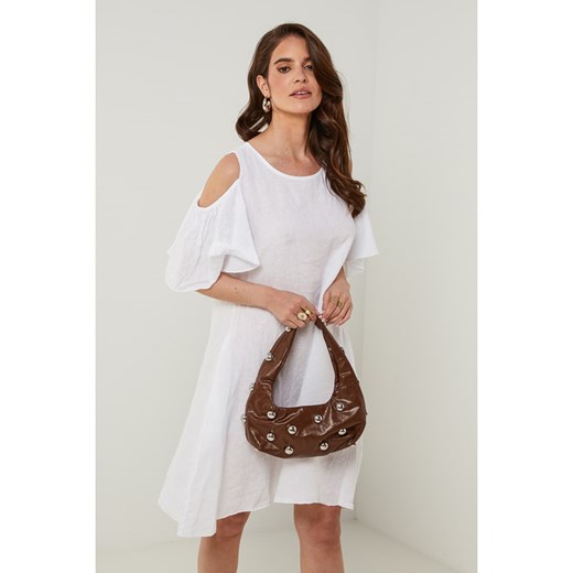 Rodier Lin Lniana sukienka w kolorze białym ze sklepu Limango Polska w kategorii Sukienki - zdjęcie 187627365