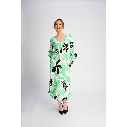 Marks &amp; Spencer Sukienka w kolorze zielono-biało-czarnym Marks & Spencer 47 okazja Limango Polska