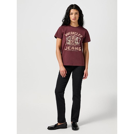 Wrangler Koszulka w kolorze bordowym Wrangler M okazja Limango Polska