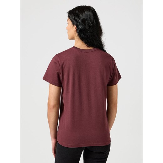 Wrangler Koszulka w kolorze bordowym Wrangler M wyprzedaż Limango Polska