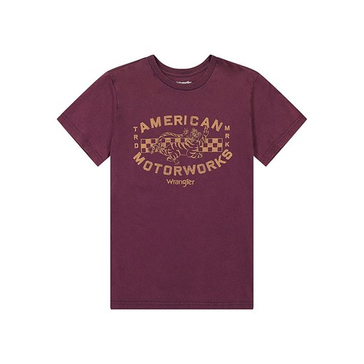 Wrangler Koszulka w kolorze ciemnofioletowym Wrangler M okazyjna cena Limango Polska