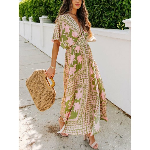 LA Angels Sukienka w kolorze zielono-jasnoróżowym ze sklepu Limango Polska w kategorii Sukienki - zdjęcie 187628039