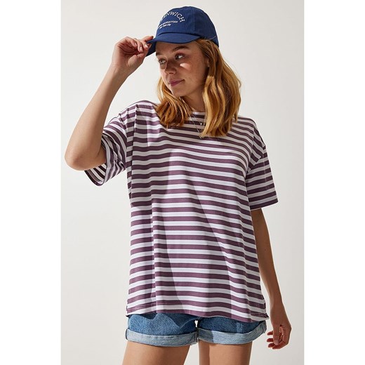 Happiness Istanbul Koszulka w kolorze biało-fioletowym Happiness Istanbul S/M Limango Polska promocja