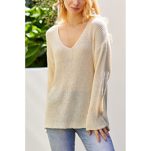 LA Angels Sweter w kolorze kremowym La Angels M okazja Limango Polska