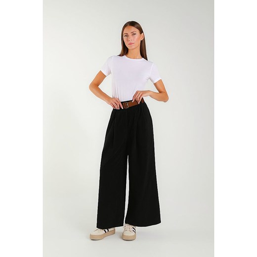 Tamba Kuloty w kolorze czarnym ze sztruksu babycord ze sklepu Limango Polska w kategorii Spodnie damskie - zdjęcie 187629438