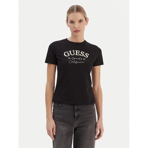Guess T-Shirt V6RI02 J1314 Czarny Regular Fit ze sklepu MODIVO w kategorii Bluzki damskie - zdjęcie 187630147