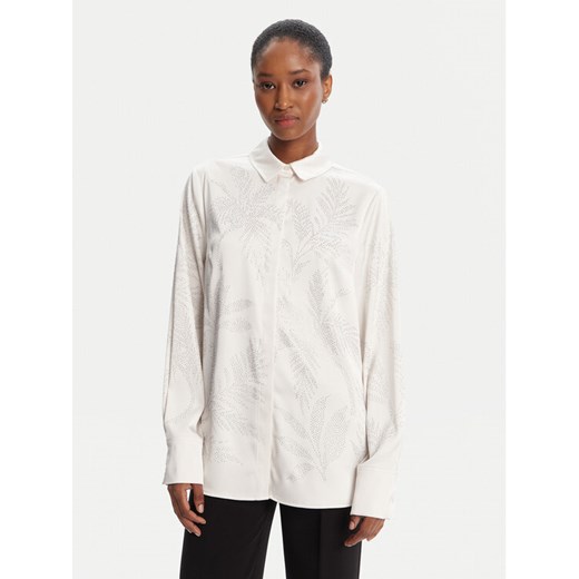 Guess Koszula W5YH40 WFQC2 Écru Regular Fit ze sklepu MODIVO w kategorii Koszule damskie - zdjęcie 187631265